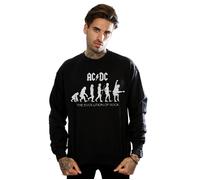 AC/DC Men's Evolution Of Rock Sweatshirt in Black | Size: Large AC/DC Black L