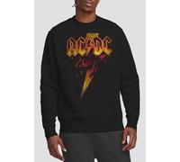 AC/DC Men's Fire Bolt Crew Sweatshirt, Black | Size: Small AC/DC Black S