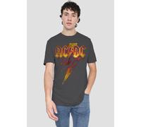 AC/DC Men's Fire Bolt T-Shirt, Charcoal | Size: 2XL AC/DC Charcoal 2XL