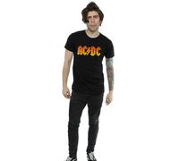 AC/DC Men's Fire Cotton Logo T-Shirt in Black | Size: XL AC/DC Black XL