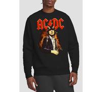 ACDC AC DC Fire And Horns Crew Sweatshirt Black L Black