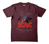 AC/DC Men's Fly On The Wall Tour T-Shirt in Maroon | Size: 2XL AC/DC Maroon 2XL