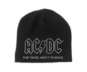 AC/DC Men's For Those About To Rock Back Print Beanie in Black AC/DC Black One Size