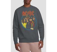 AC/DC Men's Highway To Hell Crew Sweatshirt, Charcoal | Size: 2XL AC/DC Charcoal 2XL