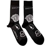 AC/DC Men's Icons Ankle Socks in Black | Size: 4-7 AC/DC Black 4-7