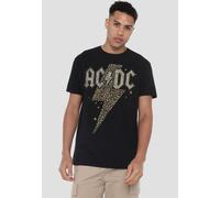 AC/DC Men's Leopard Bolt T-Shirt, Black | Size: 5XL AC/DC Black 5XL