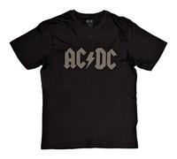 AC/DC Men's Logo Cotton Hi-Build T-Shirt in Black | Size: Small AC/DC Black S