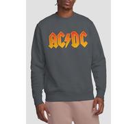 ACDC AC DC Logo Crew Sweatshirt Charcoal M Grey