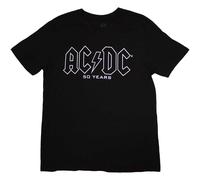AC/DC Men's Logo History Back Print T-Shirt in Black | Size: 2XL AC/DC Black 2XL