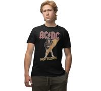 AC/DC Men's MEACDCRTS053 t Shirt, Black, L