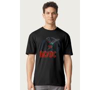 AC/DC Men's Mosquito From Above Logo T-Shirt in Black | Size: XL AC/DC Black XL