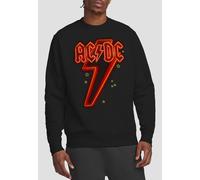 AC/DC Men's Neon Bolt Crew Sweatshirt, Black | Size: Large AC/DC Black L