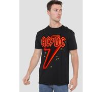AC/DC Men's Neon Bolt T-Shirt, Black | Size: XL AC/DC Black XL