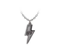 AC/DC Men's Power Up Logo Flash Necklace & Pendant in Silver AC/DC Silver One Size
