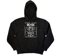 AC/DC Hoodie Cannon Swig – Official Men's Black Cannon Logo Pullover – Large
