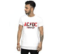 AC/DC Men's PWR UP Photo Logo T-Shirt White Large