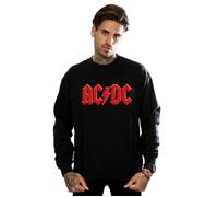 AC/DC Men's Red Logo Sweatshirt in Black | Size: Medium AC/DC Black M