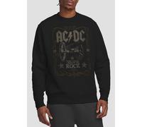 AC/DC Men's Rock Label Crew Sweatshirt, Black | Size: 2XL AC/DC Black 2XL