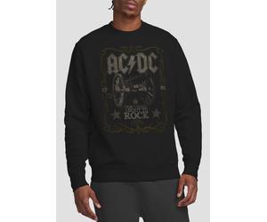 AC/DC Men's Rock Label Crew Sweatshirt, Black | Size: 2XL AC/DC Black 2XL
