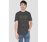 AC/DC Men's Rock Label T-Shirt, Charcoal | Size: Medium AC/DC Charcoal M