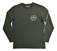 AC/DC Men's Rock Or Bust Cotton Long-Sleeved T-Shirt in Green | Size: XL AC/DC Green XL