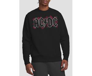 AC/DC Men's Roses Logo Crew Sweatshirt, Black | Size: 2XL AC/DC Black 2XL