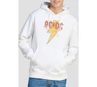 AC/DC Men's Sketch Bolt Hoodie, White | Size: Small AC/DC White S