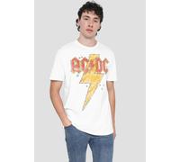 AC/DC Men's Sketch Bolt T-Shirt, White | Size: 2XL AC/DC White 2XL