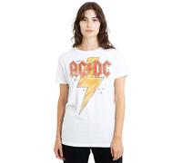 AC/DC Men's Sketch Bolt T-Shirt, White | Size: Large AC/DC White L