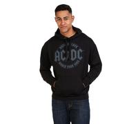 AC/DC Men's Tour Emblem Cotton Hoodie in Black | Size: 2XL AC/DC Black 2XL