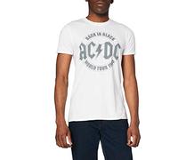 AC/DC Men's Tour Emblem T Shirt, White (White White), L UK