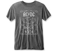 AC/DC Mens Tshirt -L- Cannon Swig Grey