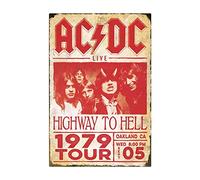 AC/DC Music Poster Tin Sign Vintage AC/DC Rock Band 8x12 Inch Bar Club People Cave Wall Hanging Retro Decorative Metal Sign