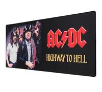 AC/DC Official XXL Mouse Pad & Desk Mat 90x40cm Non-Slip Stitched Black | Extra Large Mouse Pad & Desk Mat 90x40cm | 3mm Nylon | Laser & Optical | Water-Repellent | Official AC/DC