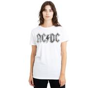 AC/DC Paisley Logo Ladies T Shirt, White AC/DC White M