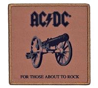 AC/DC Patch For Those About To Rock We Salute You Band Logo new Official Brown AC/DC Brown