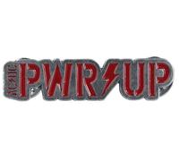 AC/DC Pin Badge PWR UP Official Metal enamelled Clutch Pin One Size