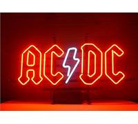 AC DC Pinball Beer Neon Light Sign Handmade Real Glass Neon Tube Beer Bar Pub House Party Wall Window Display Home Pub Room Garage Recreation Room Decoration 17x12