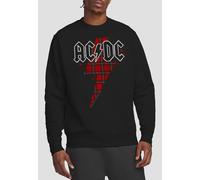 AC/DC Plaid Bolt Crew Sweatshirt, Black | Size: 2XL AC/DC Black 2XL