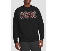 AC/DC Plaid Logo Crew Sweatshirt, Black | Size: Medium AC/DC Black M