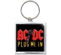 AC/DC Plug Me In Keyring in Black AC/DC Black One Size