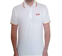 AC/DC Polo Shirt Classic Band Logo new Official Unisex White