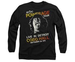 AC/DC Powerage Tour Mens Long Sleeve T Shirt, Black, L