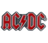 AC/DC Red Logo Unisex Pin red, Zinc alloy,