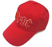 AC/DC Unisex Baseball Cap: Red Logo (Red) - AC/DC - Clothing