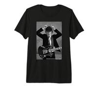 AC DC Rock Icon Black and White Guitar Pose Premium T-Shirt