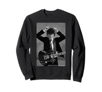 AC DC Rock Icon Black And White Guitar Pose Sweatshirt