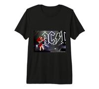 AC DC Rock Lightning Logo Stadium Guitar Live Energy Premium T-Shirt