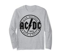 AC/DC - Rock & Roll Long Sleeve T-Shirt, Adult Unisex, Heather Grey, Small