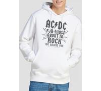 AC/DC Salute Hoddie, White | Size: Large AC/DC White L